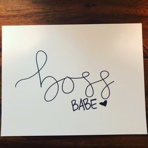 Handlettered print decor